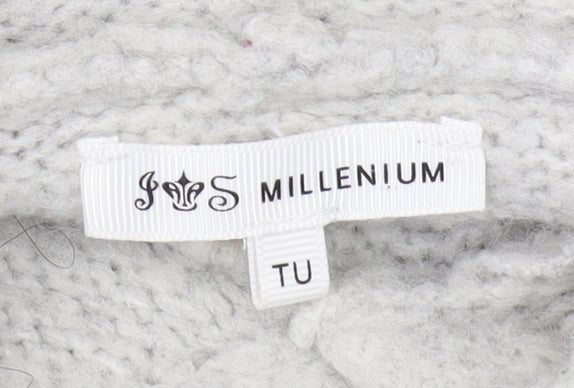 Millenium Women's Ivory Hooded Pullover Jumper One Size