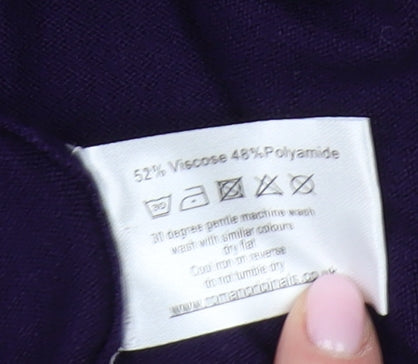 Roman Women's Purple Jumper Size 12 Round Neck
