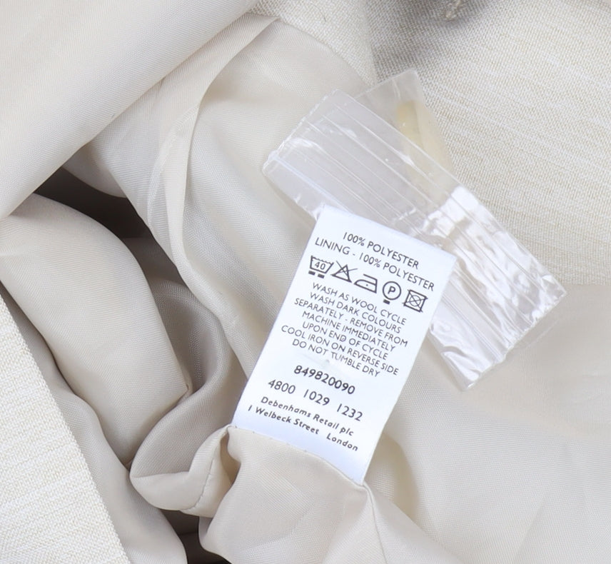 Debenhams Women's Beige Suit Jacket Size 12