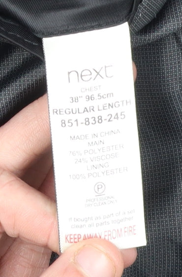 Next Men's Grey Suit Jacket, Size 38R, Formal Wear