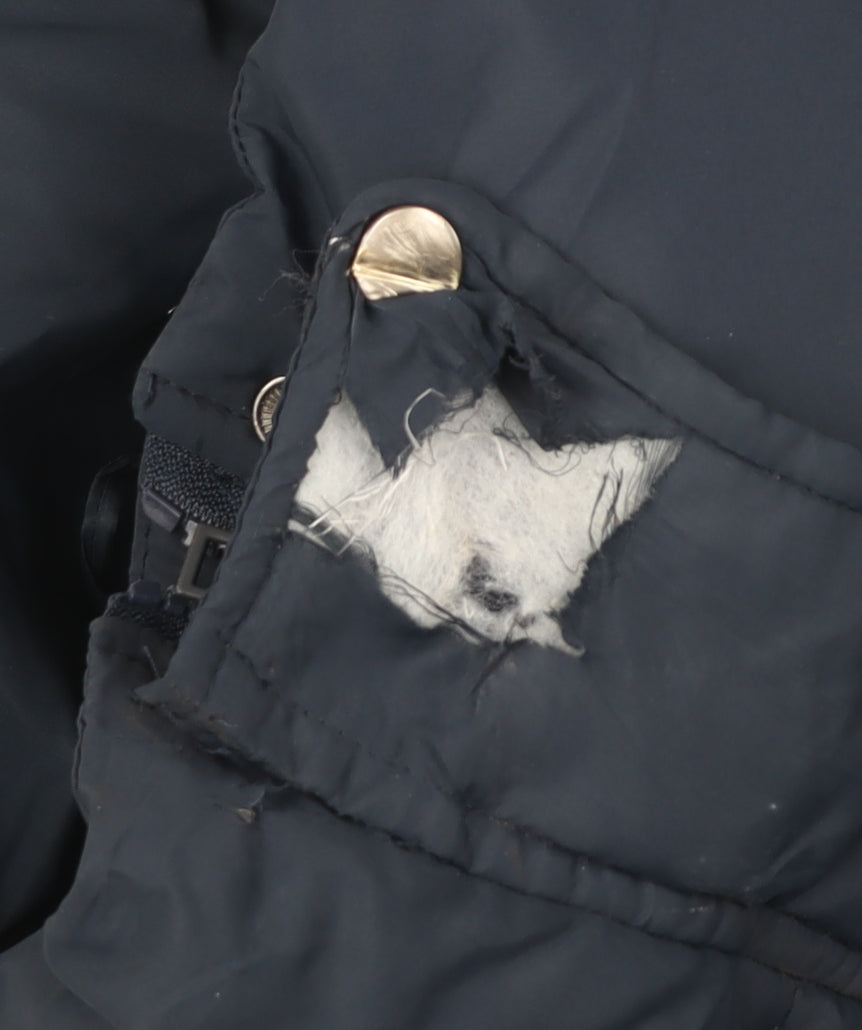 Brave Soul Women's Blue Puffer Jacket Size 14 - Winter Essential