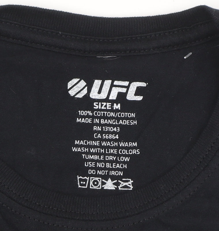 UFC Unisex Black T-Shirt M Sports Casual