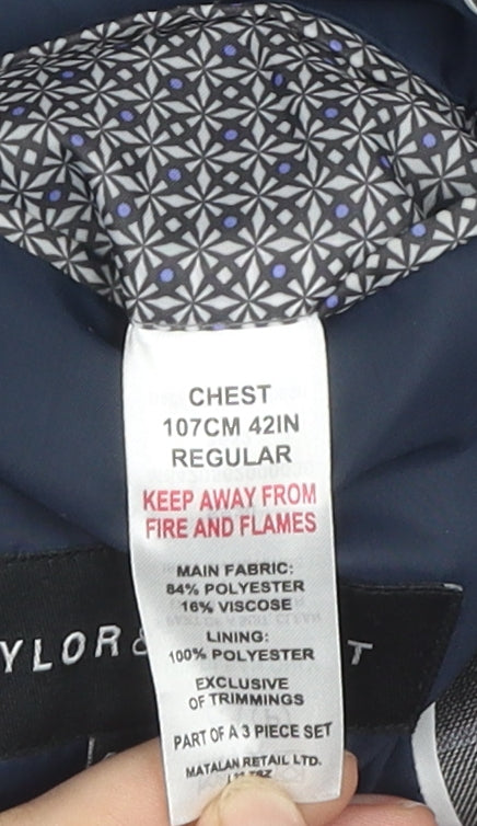 Taylor & Wright Men's Grey Check 42R Blazer