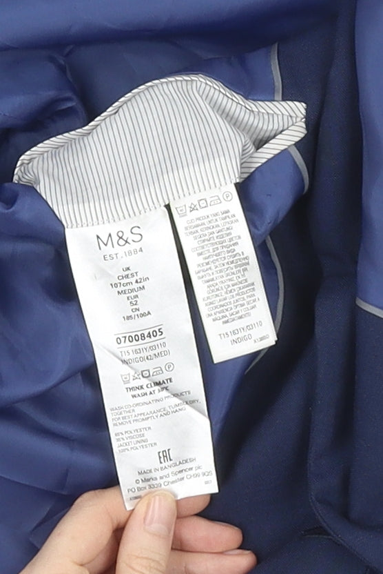 Marks & Spencer Men's Blue 42R Suit Jacket