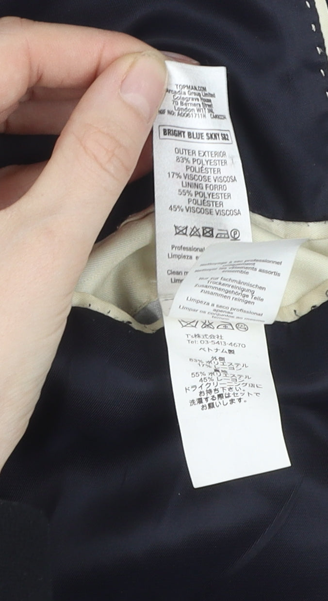 Topman Men's Blue Blazer, Size 40R