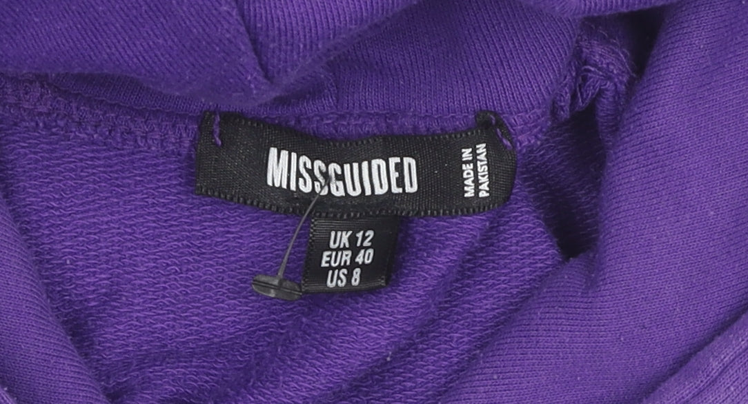 Missguided Women's Purple Pullover Hoodie, Size 12