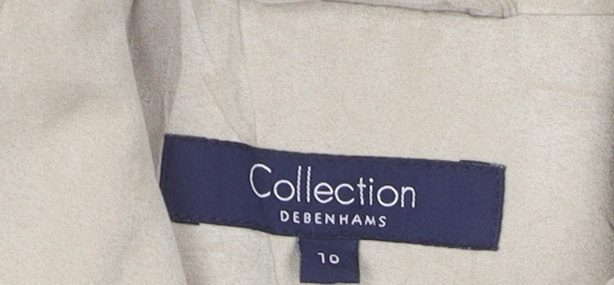 Debenhams Women's Beige Zip Jacket, Size 10, Casual Wear
