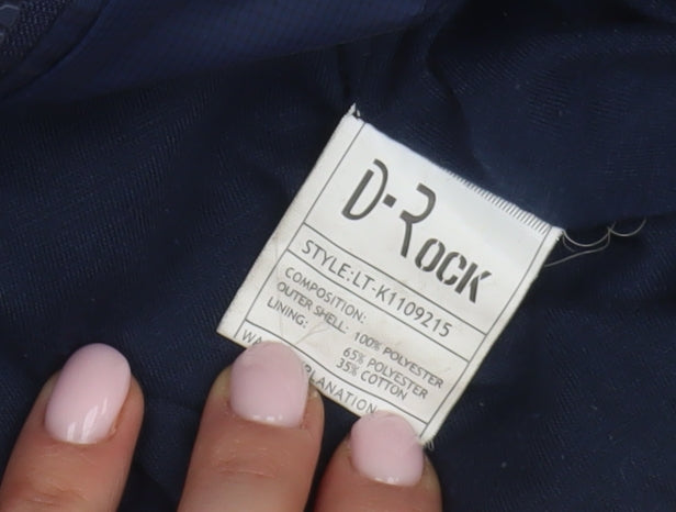 D-Rock Men's Blue Bomber Jacket XL Casual Style