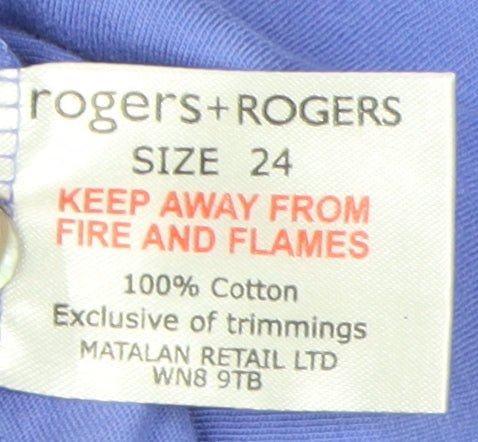 Rogers+Rogers Women's Plus Blue Scoop Neck T-Shirt