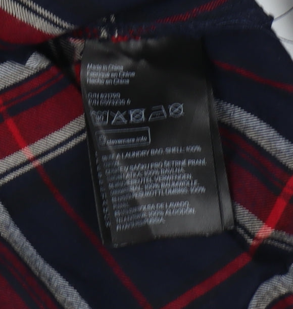 H&M Women's Multicoloured Plaid Blouse, Size 8