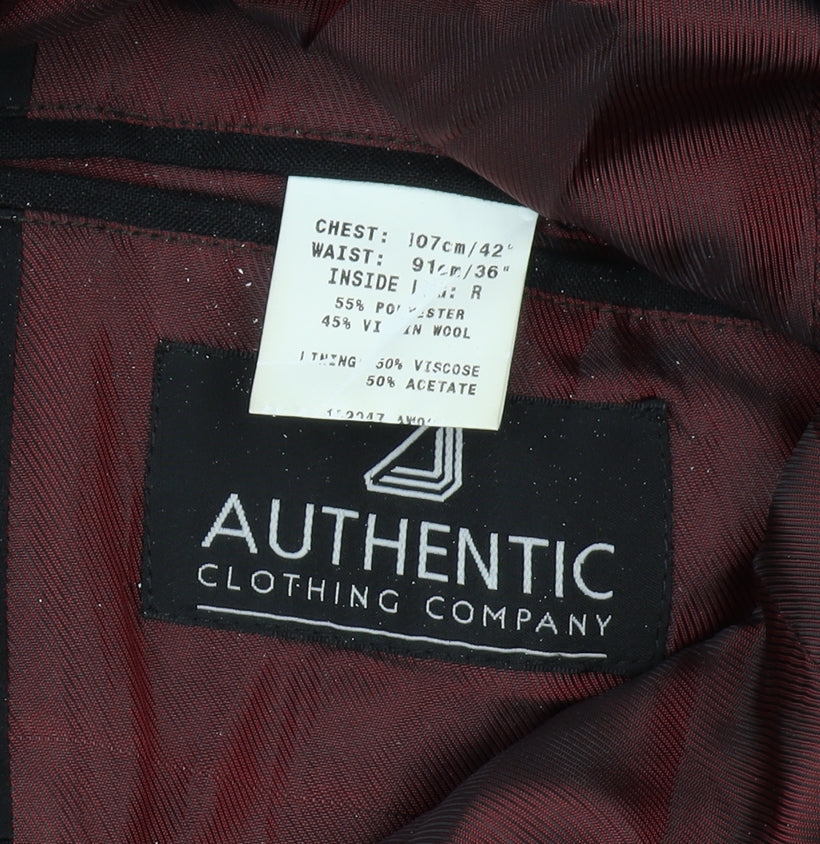 Authentic Men's Black Blazer, 42R