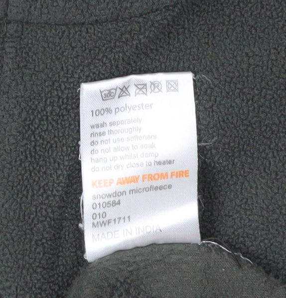 Mountain Life Men's Green 1/4 Zip Fleece Sweatshirt - Size L