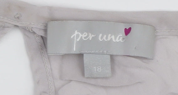 Per Una Women's Grey Pullover Jumper Size 18