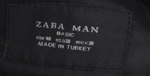 Zara Man Black Blazer, Size 38, Men's Formal Jacket