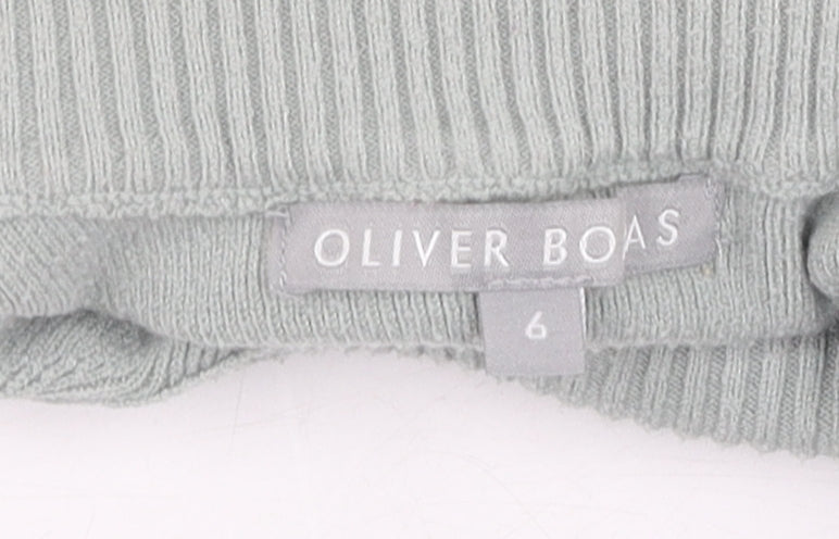 Oliver Boas Grey Mock Neck Pullover Jumper Size 6