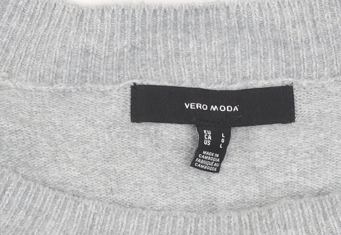 Vero Moda Women's Grey Pullover Jumper, Size L