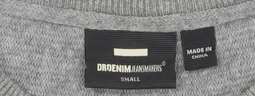DR DENIM Men's Grey Pullover Jumper - Small, Casual