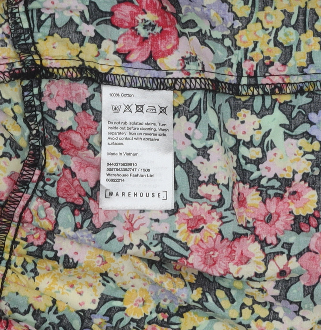 Warehouse Women's Floral Dress Size 10 Multicoloured