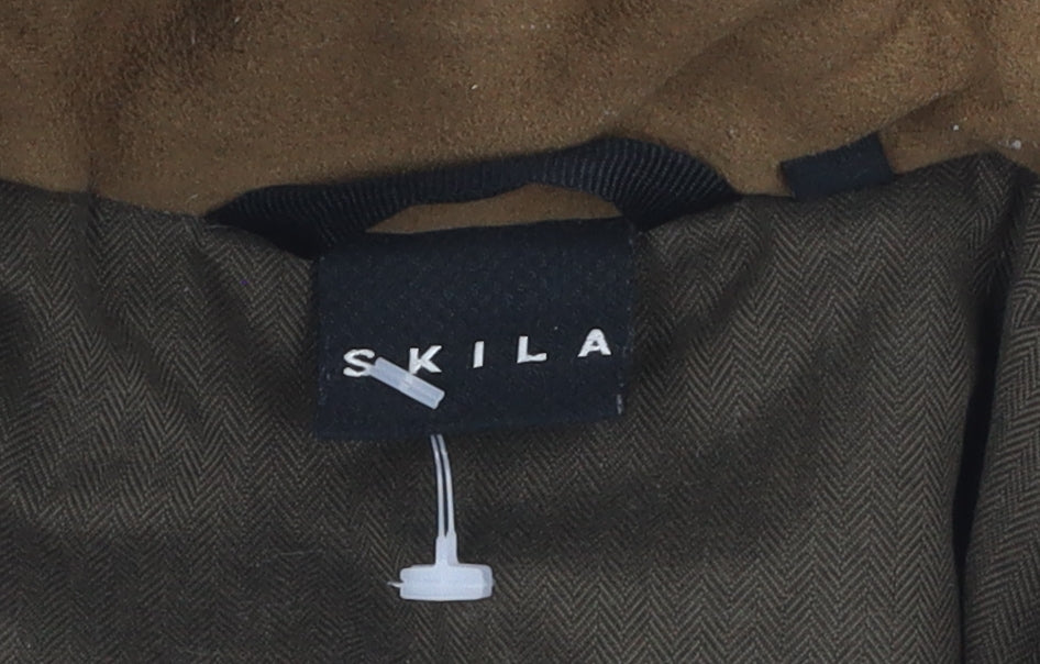 Skila Men's Green Parka Jacket, Regular Fit, Autumn/Winter