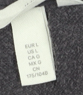 H&M Unisex Grey Pullover Sweatshirt L Graphic Print