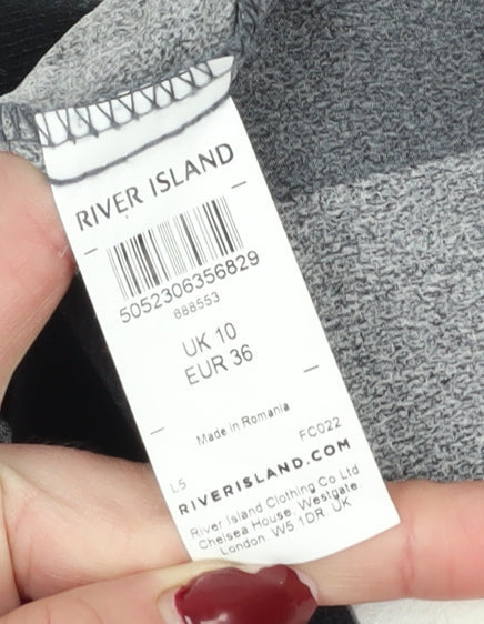 River Island Women's Geometric Zip Top Size 10