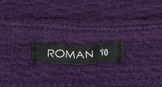 Roman Women's Purple Knit Dress Size 10