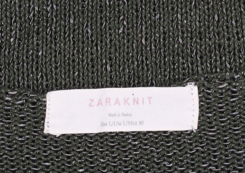 Zara Women's Green Pullover Jumper, Size L
