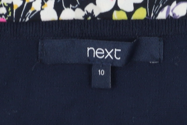 Next Womens Blue Floral Tunic Blouse Size 10