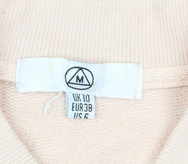 Missguided Beige Full Zip Women's M Sweatshirt