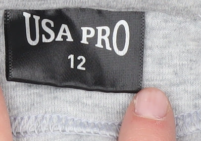 USA Pro Women's Grey Hoodie Size 12 Pullover