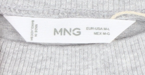 MNG Women’s Grey Pullover Sweatshirt Size 12