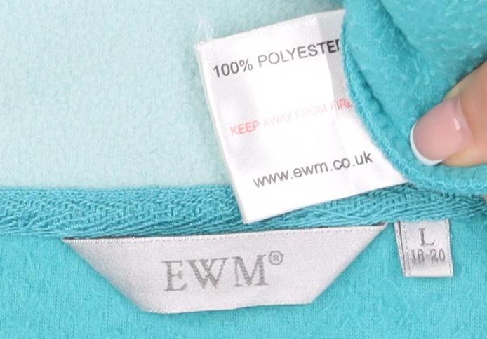 EWM Women's Blue Fleece Jacket L Casual Spring