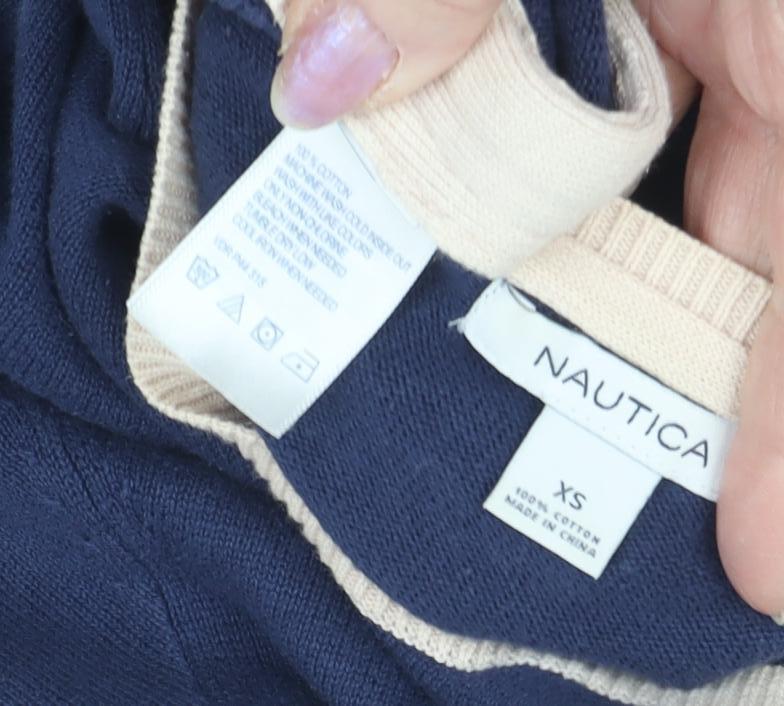Nautica Women's Blue XS Crew Neck Pullover Jumper
