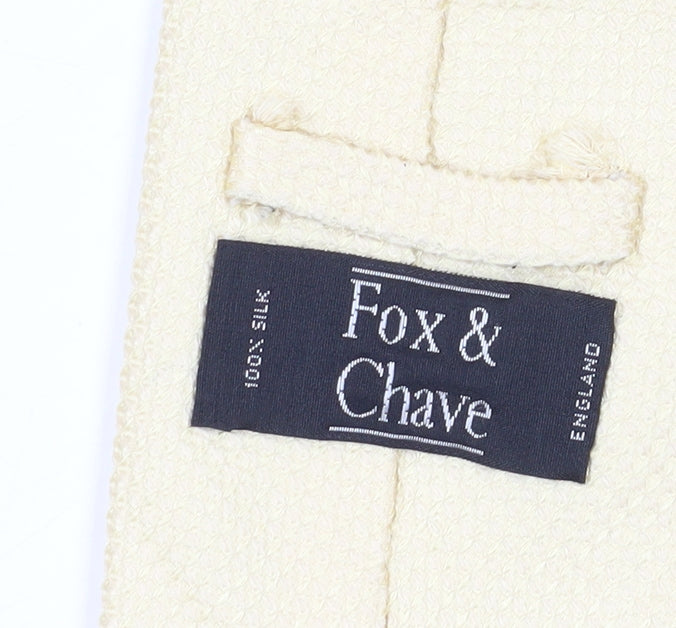 Fox & Chave Men's Beige Silk Tie