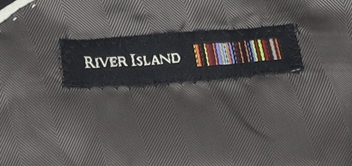 River Island Brown Long Suit Jacket Men 40L
