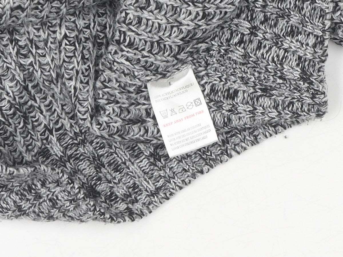 QED London Women's Grey Knit Jumper, Large, Crew Neck