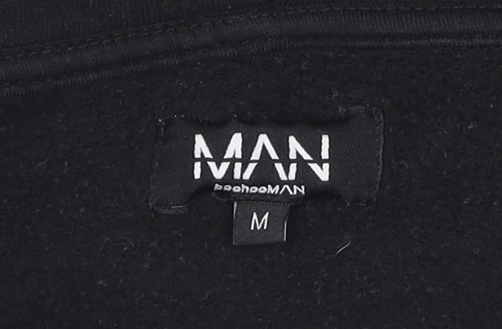 boohooMAN Men's Black Full Zip Hoodie M
