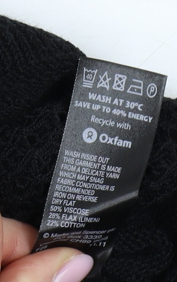 Marks & Spencer Women's Black Knit Pullover Jumper