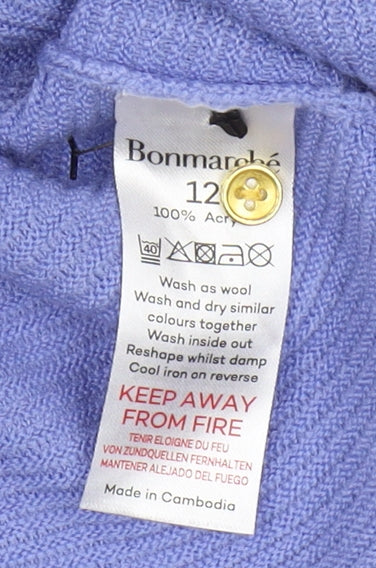 Bonmarché Women's Purple Acrylic Jumper Size 12