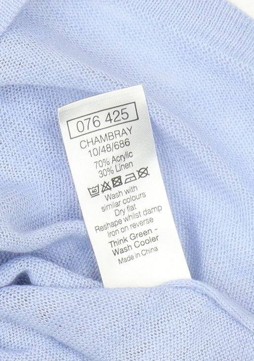 M&Co Women's Blue Knit Jumper Size 12