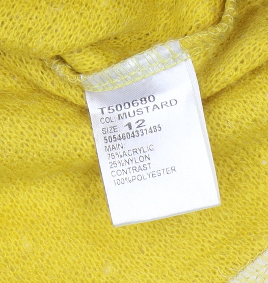 Stella Women's Yellow Polka Dot Pullover Jumper Size 12