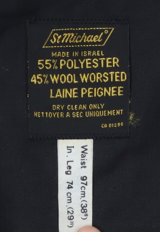 Marks & Spencer Men's Black Dress Pants, Size 38