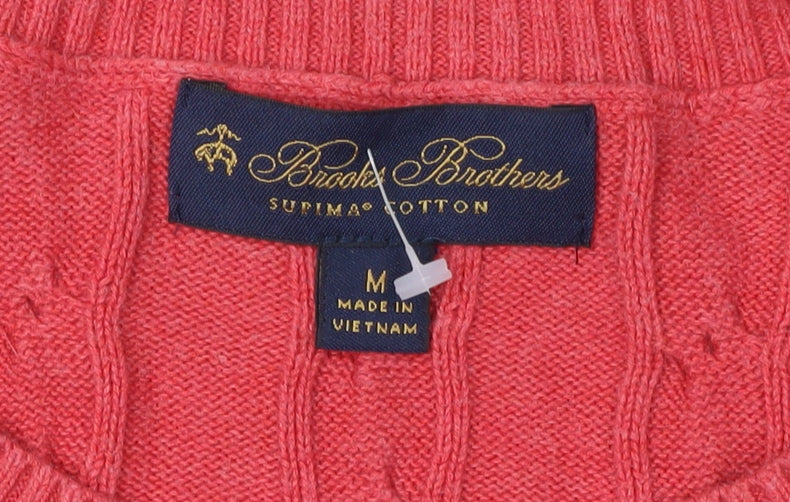 Brooks Brothers Women's Red Pullover Jumper, M, Cotton