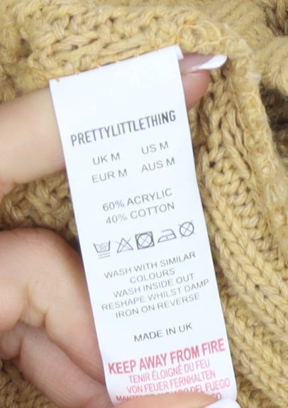PrettyLittleThing Women's Beige Cardigan M - Casual