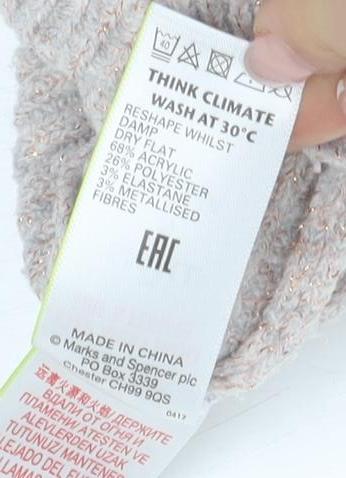 Marks & Spencer Women's Beige Knit Pullover S