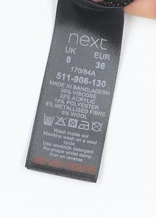 Next Women's Black High Neck Jumper - Size 8