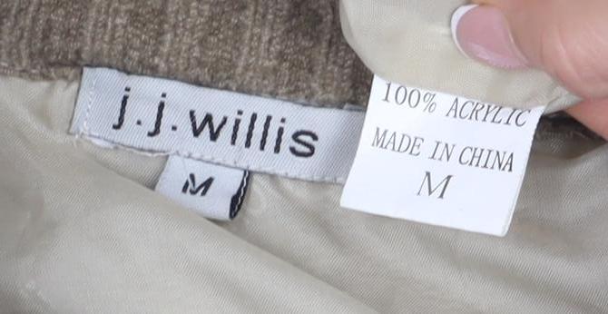 J. Wills Men's Beige Full Zip Retro Jacket Size M