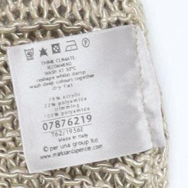Marks & Spencer Womens Beige M Open-Knit Jumper