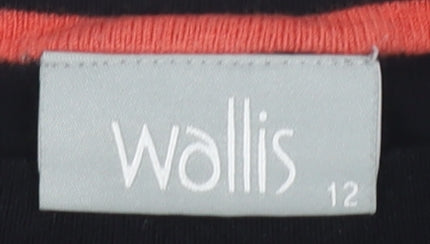 Wallis Women's Striped Jersey Top, Black/Beige, Size 12