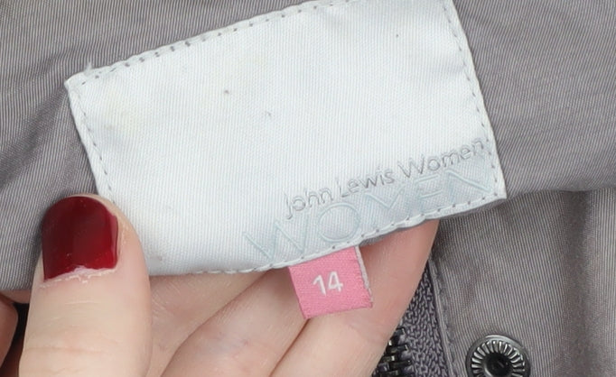 John Lewis Women's Grey Zip Jacket Size 14